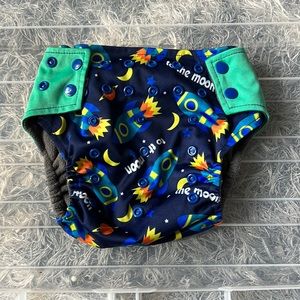 To the moon reusable, washable diapers with inside pocket